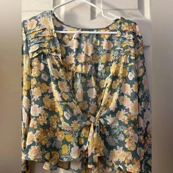 Free People Maybel Blouse In Happy Combo! - Picture 6 of 9